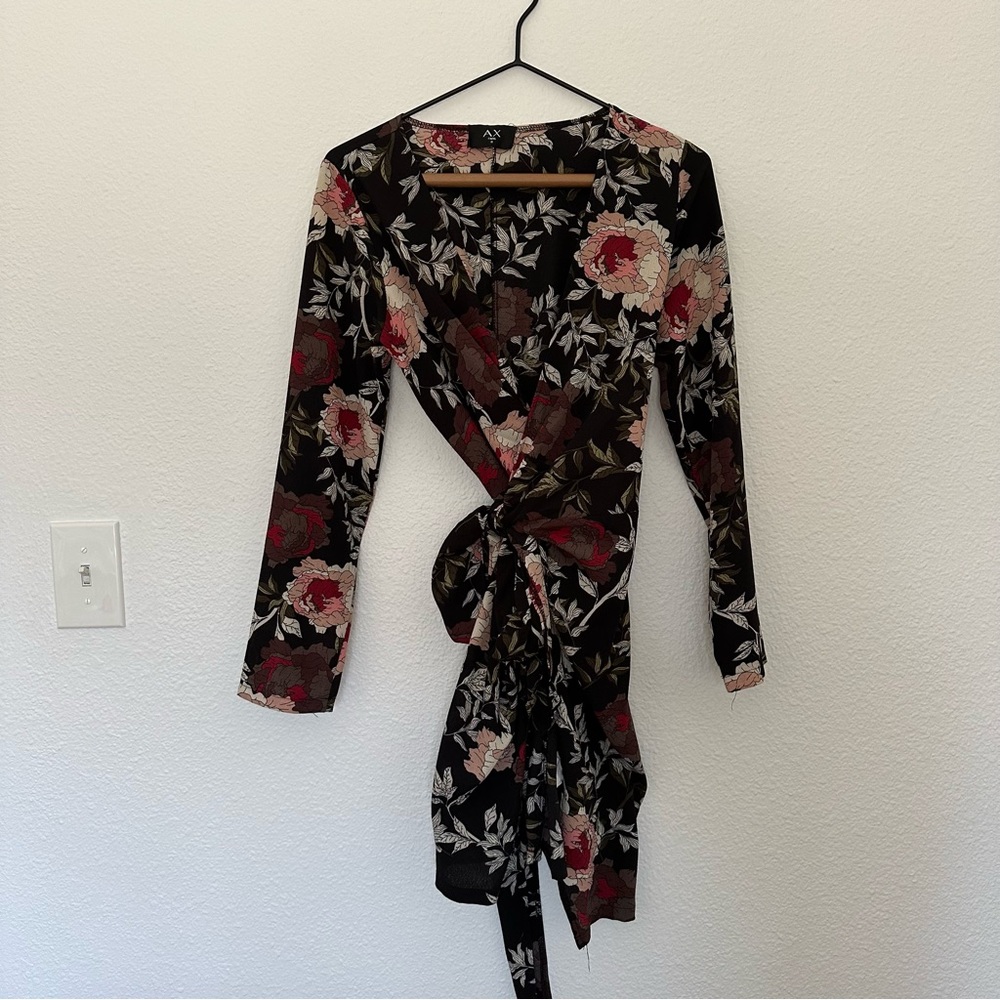 Peony Floral Wrap Dress
